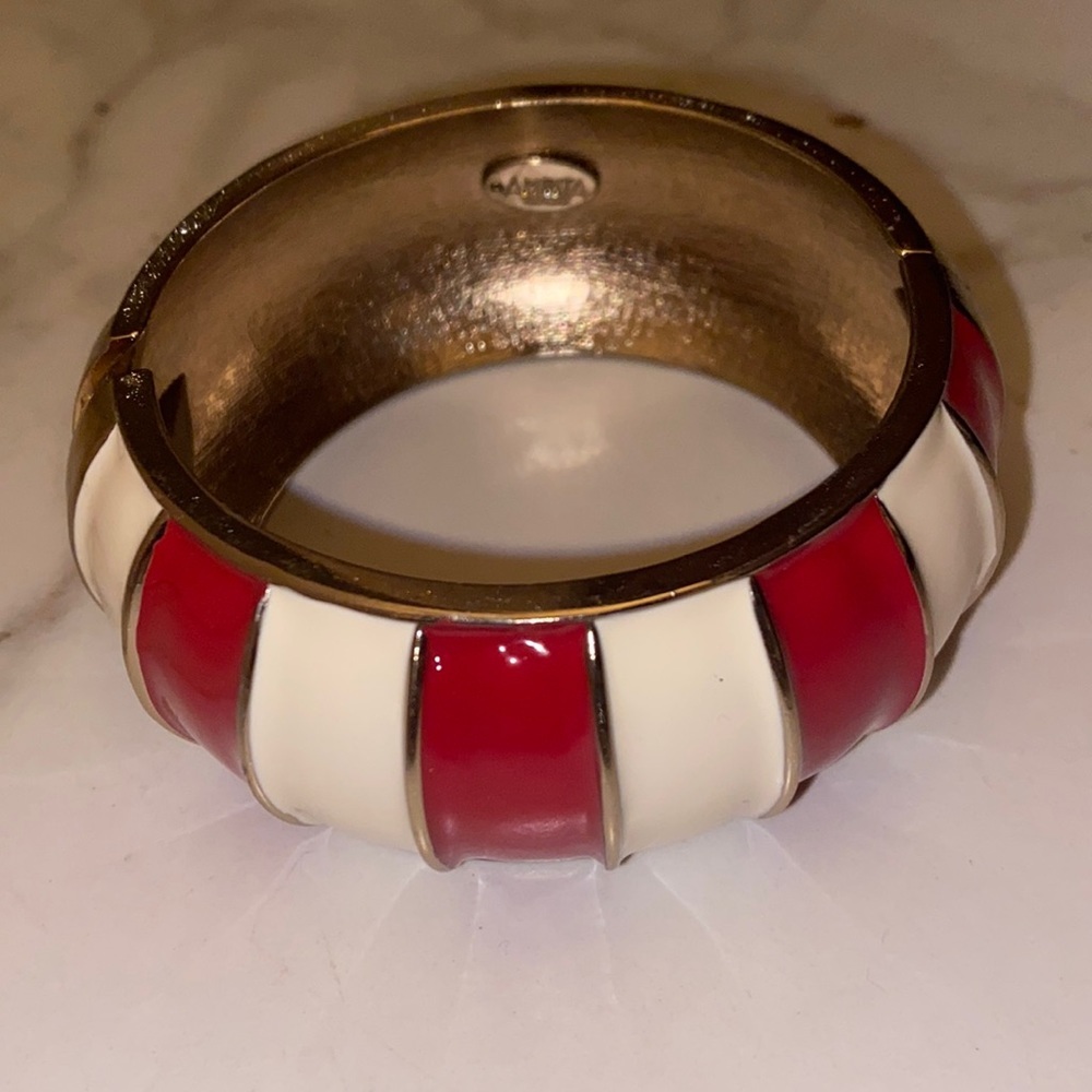 Amrita Singh RedWhite Spring Cuff Bracelet 10$